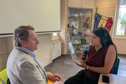 François Laffite interviewé par la journaliste d'Ici Gascogne