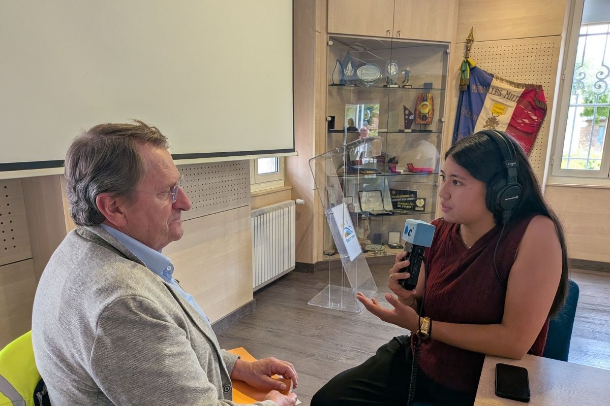 François Laffite interviewé par la journaliste d'Ici Gascogne